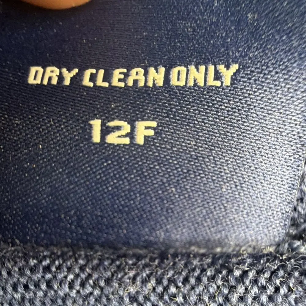 Façonnable Mens XL Blue Cable Knit Wool Quarter Zip Mock Neck Pullover Sweater